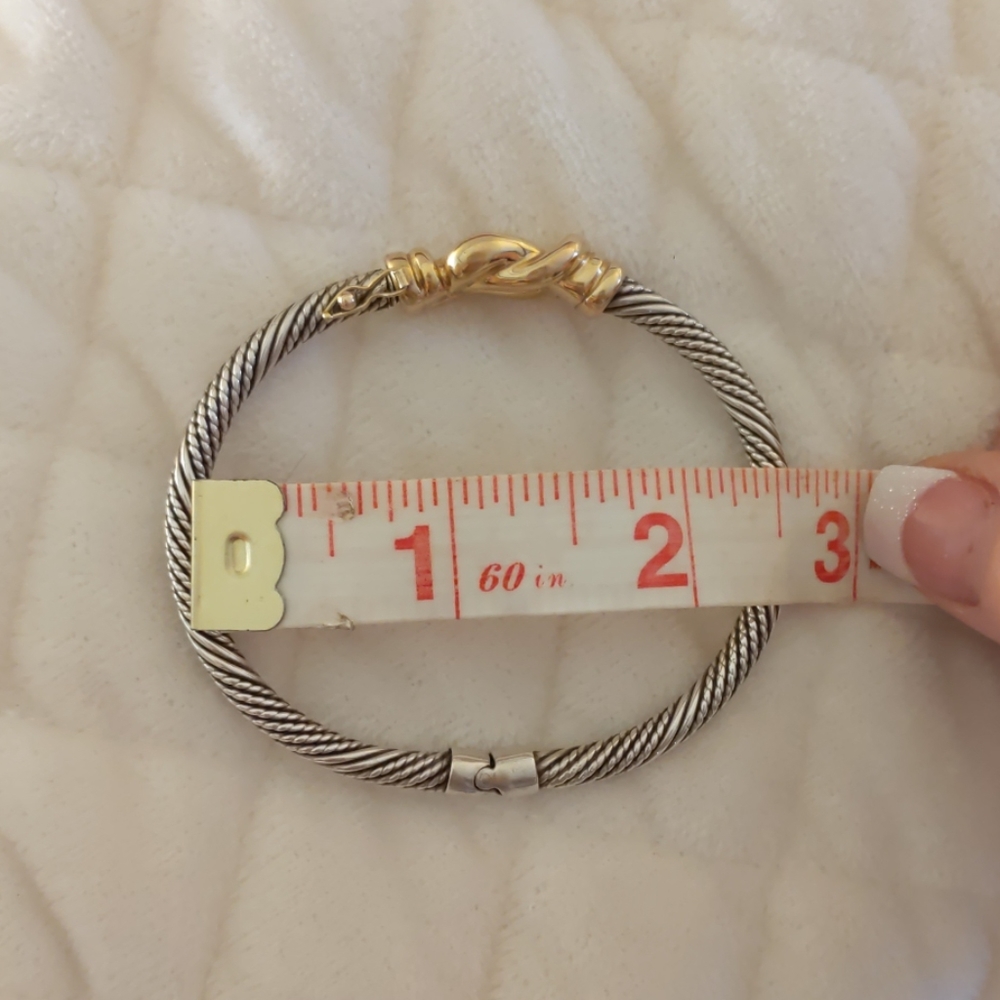 JTL Designer 14K YG & Sterling Knot Cable Bracelet - Picture 8 of 10